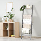 Honest Blanket Ladders for The Living Room, 6-Tier Blanket Holder, Wall-Leaning - Image 2