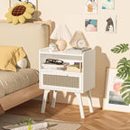 Lerliuo Rattan Nightstands Set of 2, Bedside Table - Image 4