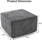 MONVANE Ottoman for Modular Sectional Cloud Couch, Chenille Deep Seat Boneless - Image 2