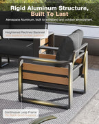Aoxun Aluminum Patio Furniture Set - Image 6