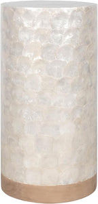 East at Main Capiz Shell Martini Table – White Accent Table, Small Decorative - Image 3