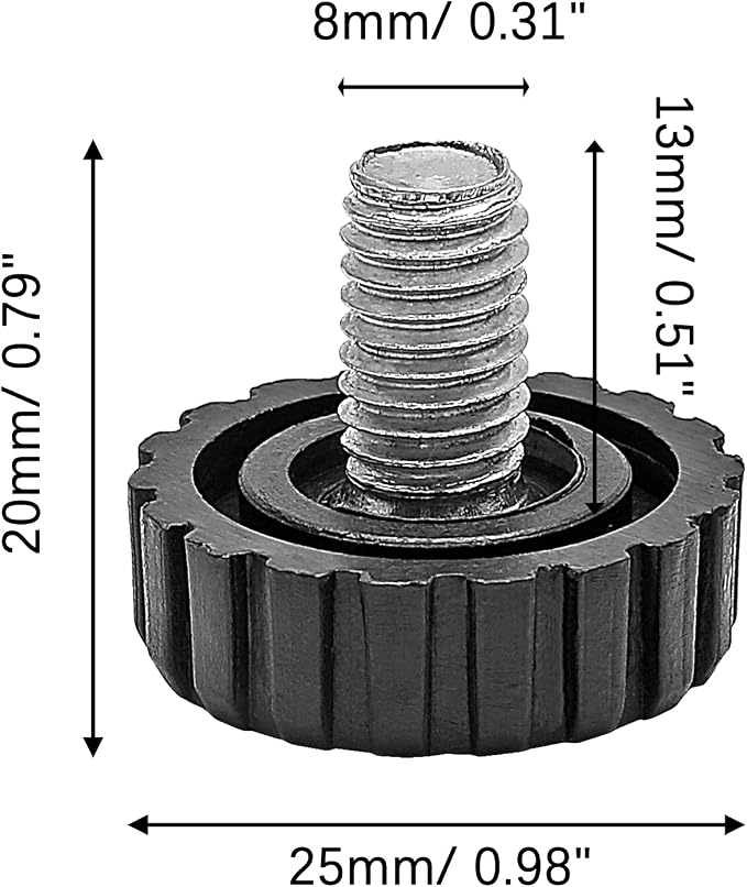 Zorfeter 30 Pcs Screw in Threaded Furniture Adjustable Levelers, M8 x 13mm - Image 4