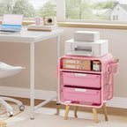 SYKIARIOL Pink Nightstand, Cute End Table - Image 9