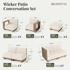 MIXPATIO 8 Pieces Outdoor Patio Furniture Set, Sectional Patio Conversation Set - Image 6