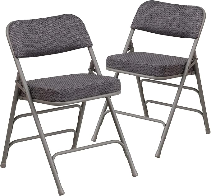 Flash Furniture 2 Pack HERCULES Series Premium Curved Triple Braced & Double by FlashFurniture