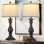 Cinkeda 29" Tall Table Lamp for Living Room Set of 2, Farmhouse Vintage Bedside by Cinkeda