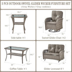 Belord 5 Piece Outdoor Patio Furniture Set - Image 2