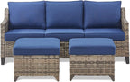 Buenhomino 3 Pieces Patio Furniture Sofa Set-Outdoor Wicker Patio Furniture - Image 9