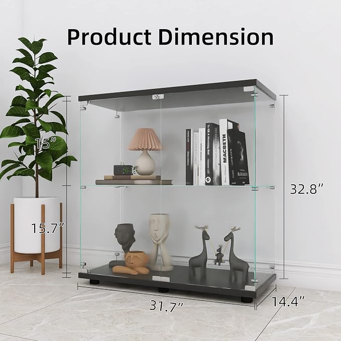 LFT HUIMEI2Y Glass Display Cabinet 2-Shelf - Image 2