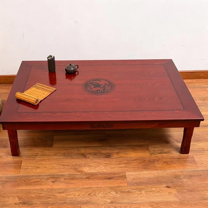 Korean Folding Dining Table, Rectangular Wooden Table by Unknown