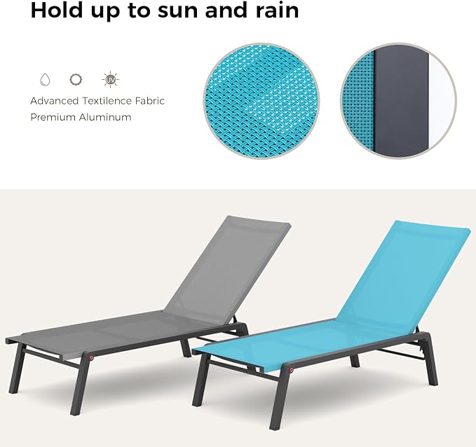 Patio Chaise Lounge Set of 2 - Image 5