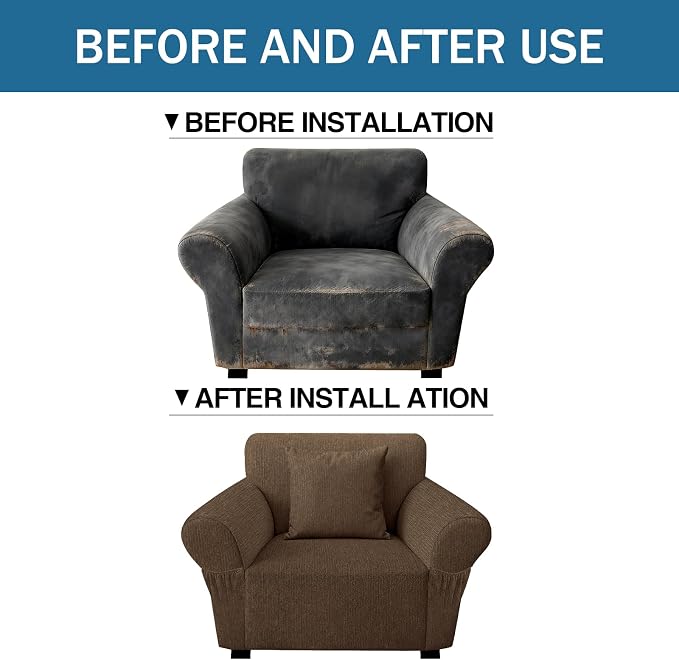 Armchair Slipcover with 1 Pillow Cover - Image 8