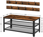 HOOBRO Hall Tree Entryway Storage Bench, Coat Rack Shoe Bench, Shoe Rack - Image 6