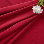 MIULEE Velvet Curtains 50W x 90L 2 Panels Red Blackout Curtains | Luxury velvet - Image 7