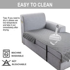 Genina L Shape Couch Cover, Sectional Couch Chaise Covers, Waterproof Washable - Image 6
