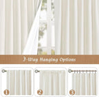 Linen Full Blackout Window Curtains - Image 9