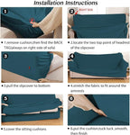Turquoize 2 Piece Chair Covers Chair Slipcovers - Image 6