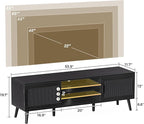 SUPERJARE TV Stand for 65 Inch TV, Entertainment Center - Image 7