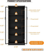 Dystler Display Cabinet with Adjustable Shelves, 5 Tier Display Case - Image 2
