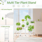 iDavosic.ly Plant Stand Indoor Outdoor, 10 Tier Corner Metal Flower Display - Image 4