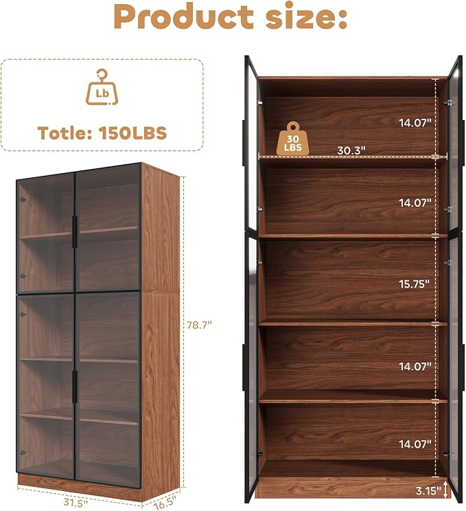 Mekminop Modern Display Storage Cabinet - Image 2