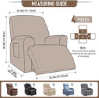 TAOCOCO Oversized Recliner Chair Covers, 1 Seater Streach Recliner Covers Soft - Image 4