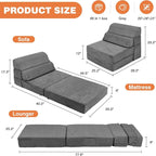 Foldable Sofa Bed for Adults Comfy Folding Sofa Bed, Convertible Sleeper Sofa - Image 3