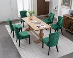 KCC Velvet Dining Chairs Set of 4, Upholstered High-end Tufted Dining Room Chair - Image 10