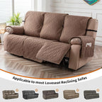 Genina Waterproof Couch Cover for Reclining Couch 3 Seater Non-Slip, Washable - Image 3