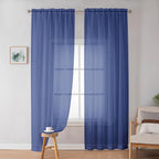 Sheer Curtains 84 Inches Long 2 Panels Set - Image 2