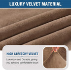 H.VERSAILTEX Armless Accent Chair Covers Thick Velvet Armless Chair Slipcovers - Image 5