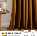 MIULEE Blackout Curtains for Bedroom 2 Panels 40 x 63 Inch Long Gold Brown | - Image 5