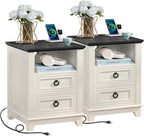Joaxswe 18" Farmhouse Night Stands Set of 2 by Joaxswe