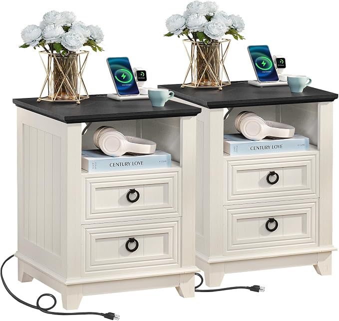 Joaxswe 18" Farmhouse Night Stands Set of 2 by Joaxswe