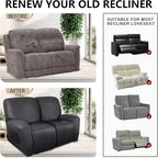 ANARACHON Loveseat Recliner Cover Leather Look Recliner Loveseat Covers - Image 6