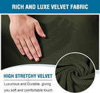 H.VERSAILTEX Velvet Stretch Recliner Couch Covers 4-Pieces Style Recliner Chair - Image 3