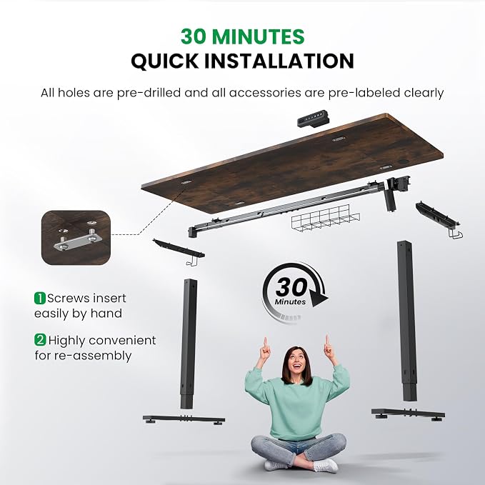 SIAGO Electric Standing Desk Adjustable - Image 9