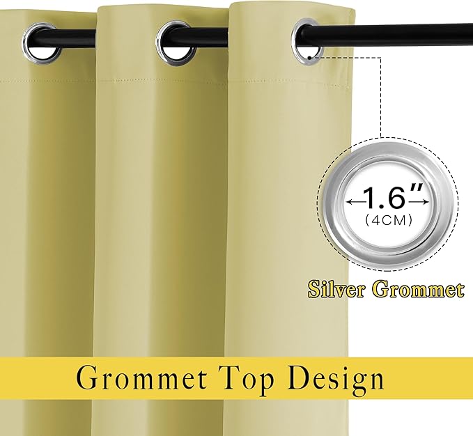 NICETOWN Room Darkening Curtains 90 inch Length - Image 2