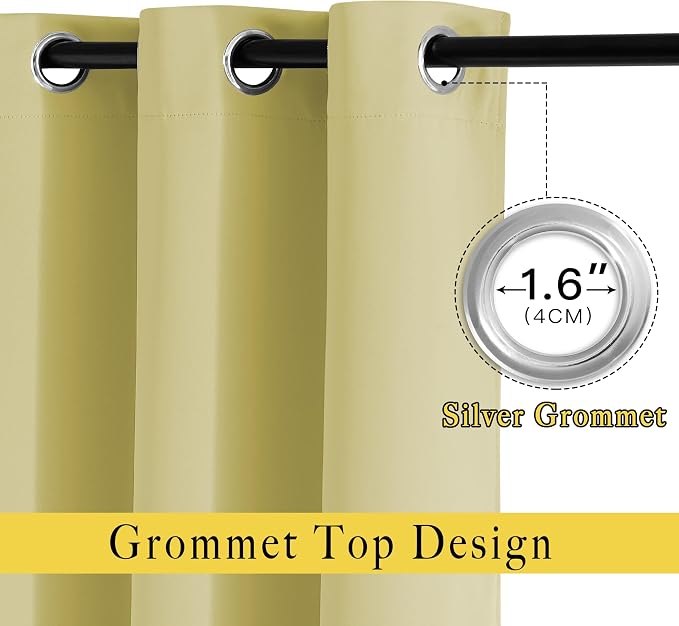 NICETOWN Bedroom Room Darkening 110 inch Curtains - Image 2