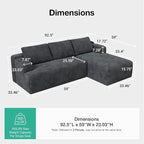 Novilla L-Shape Sectional Couches - Image 2