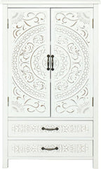 LKTART 48" Tall Vintage Sideboards Carved Wood Buffet Cabinet, Farmhouse Pantry - Image 5