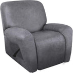 ANARACHON Leather Look Oversize Recliner Chair Covers, Thick 4 Pieces Recliner by ANARACHON