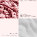50x60 Inches Ultra-Soft Fuzzy Faux Fur Plush Throw Blanket - Image 3