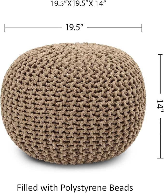 REDEARTH Round Pouf Ottoman - Image 3