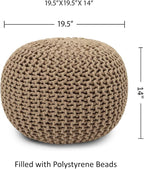 REDEARTH Round Pouf Ottoman - Image 3