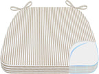 AAAAAcessories D-Shaped Chair Cushions, Machine-Washable Cover, Natural Sand by AAAAAcessories