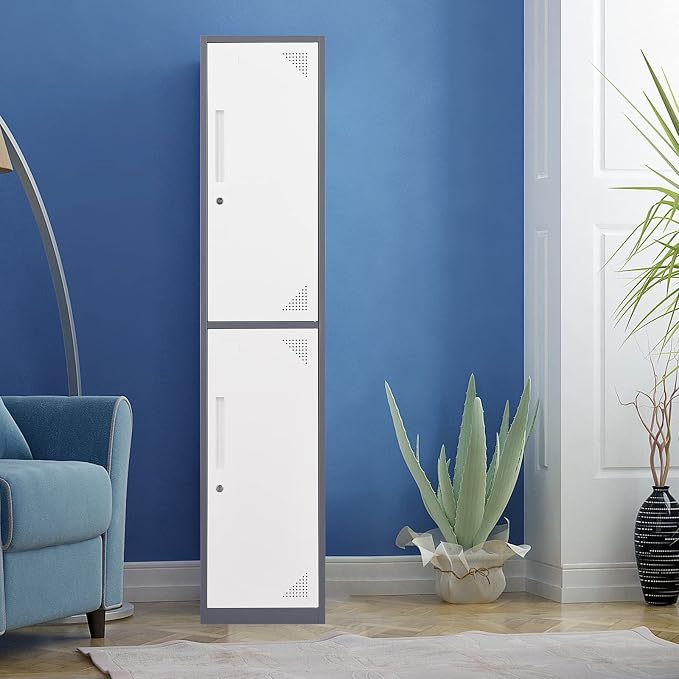 Metal Locker for Home, Dressing Room, Lockable Locker Cabinet - Image 7