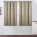 Blackout Curtains 52 x 45 inch/Beige Curtains Set of 2 Panels/Thermal Insulated by Lemomo