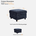 WUTUTUEE 25'' Square Storage Ottoman Module - Image 2