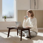 Bamboo Folding Coffee Table, Japanese Low Desk, No Assembly Portable Furniture - Image 6